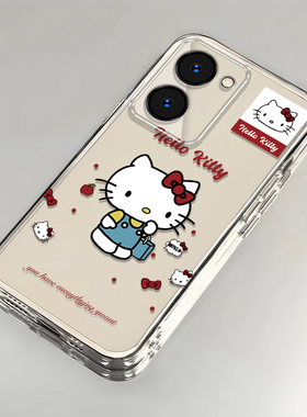 卡通kt猫vivoY100i壳透明V2279A全包防摔高级男女可爱套外壳