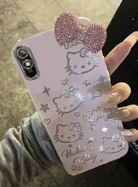 羽纱kt猫红米9A手机壳M2006C3LC情侣全包防摔高级男女可爱套外壳