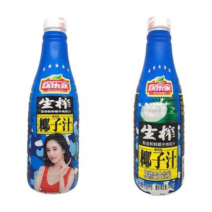 欢乐家生榨椰汁1.25L*6瓶植物蛋白饮料果肉果汁家庭装椰汁饮料