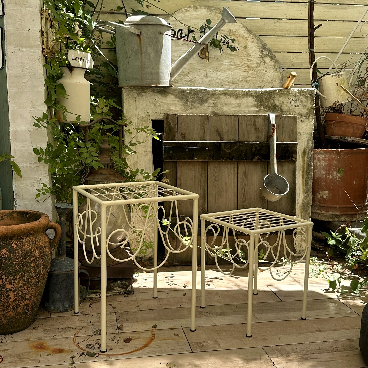 铁艺方型花凳套 花园园艺阳台层次阶梯花架 户外盆栽花托一套2只,鲜花速递/花卉仿真/绿植园艺,花架,淘宝优惠券,粉丝福利购,淘宝优惠卷