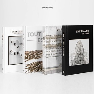 样板间真书装饰书籍黑白灰精装组合饰品摆件样板间摆件轻奢装饰品