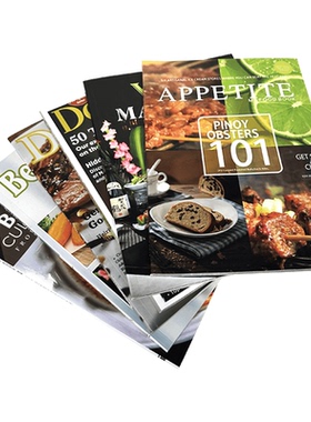 英文美食杂志仿真书简约摆件博艺