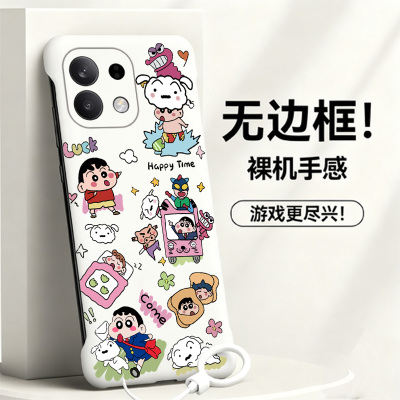 送挂环蜡笔小新适用oppofindx9手机壳x8s无边框x7ultra散热x6新款x5半包a3pro薄a2pro硬A2女x3保护x8s+套5g