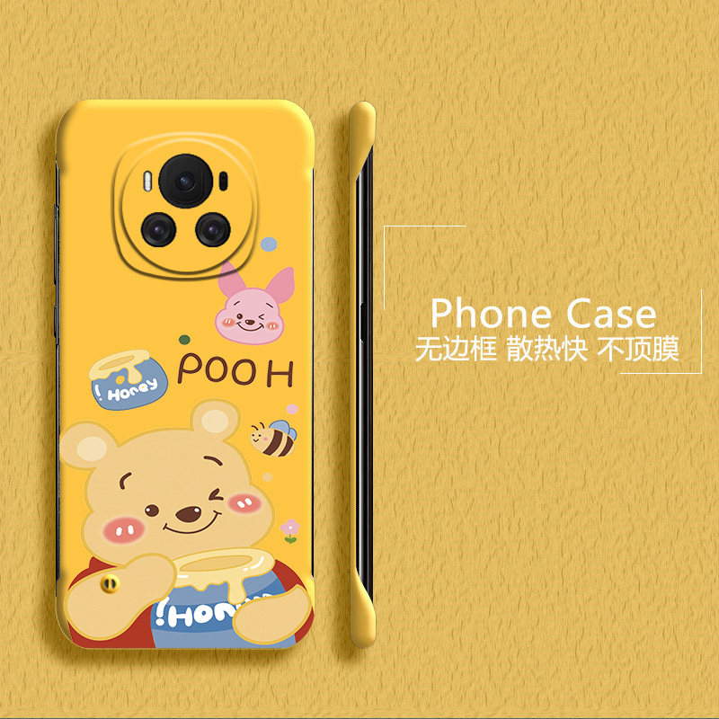 维尼熊适用华为荣耀magic6手机壳x60gt无边框magic5pro散热x50i+新款magic4/3半包x60i超薄魔术5至臻版硬女