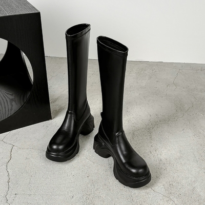 长筒靴子女秋冬时尚高筒靴厚底大码瘦瘦靴子女41.42.43.44.45.46