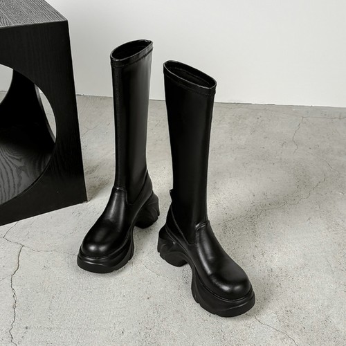 长筒靴子女秋冬时尚高筒靴厚底大码瘦瘦靴子女41.42.43.44.45.46