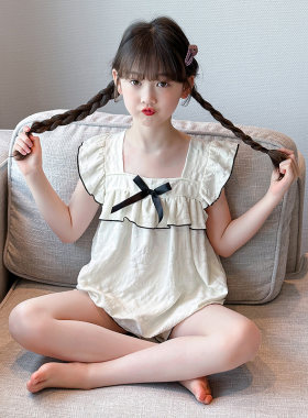 女童睡衣夏季薄款儿童空调家居服