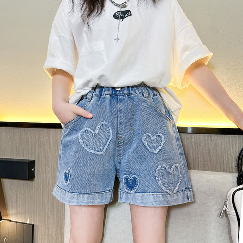 女童牛仔短裤2026新款中大童裤子