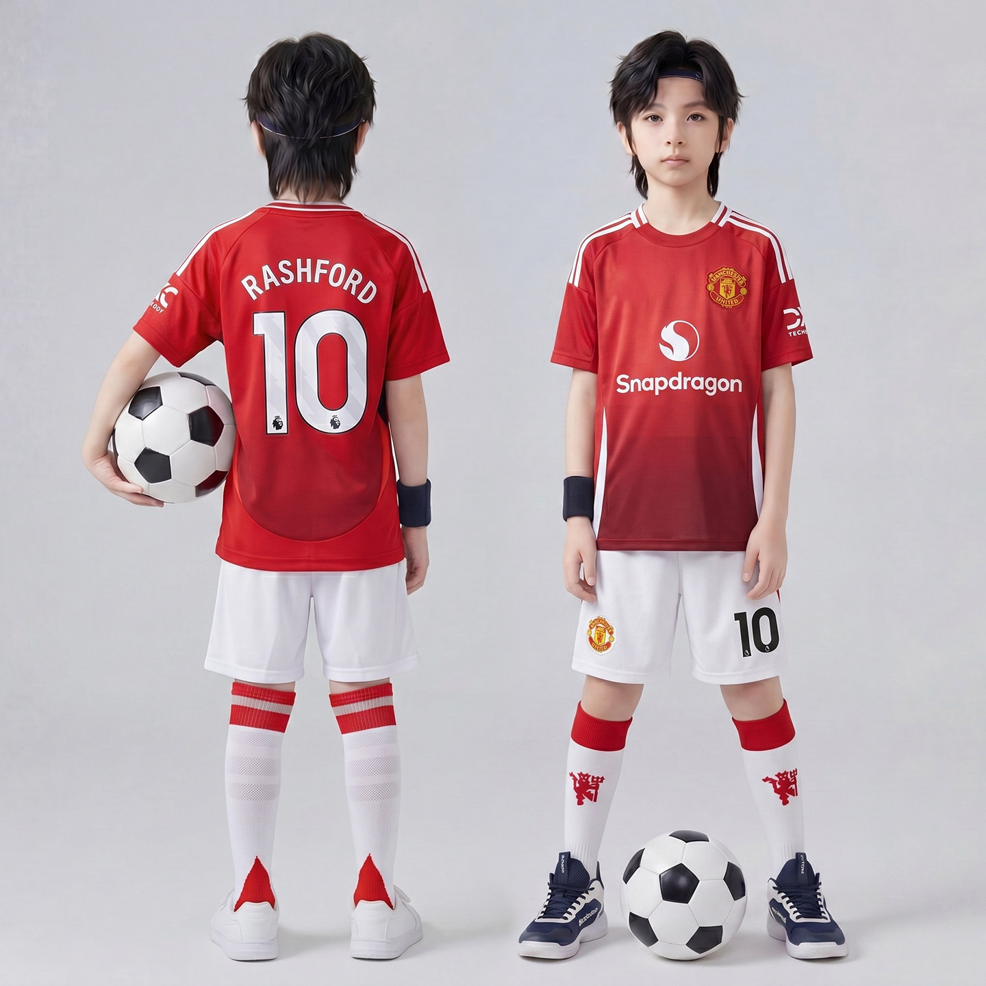 曼联10号足球服套装男童2026款夏季运动训练服速干比赛队服两件套