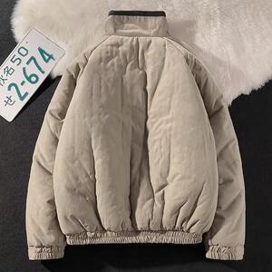 冬季加绒加厚棉衣外套男立领日系复古潮牌棉服m05 p80图片