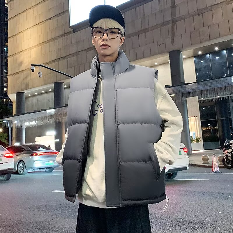 立领棉衣马甲男女冬季渐变色保暖坎肩夹克无袖棉服外套mj802p57,男装夹克,星座204-3