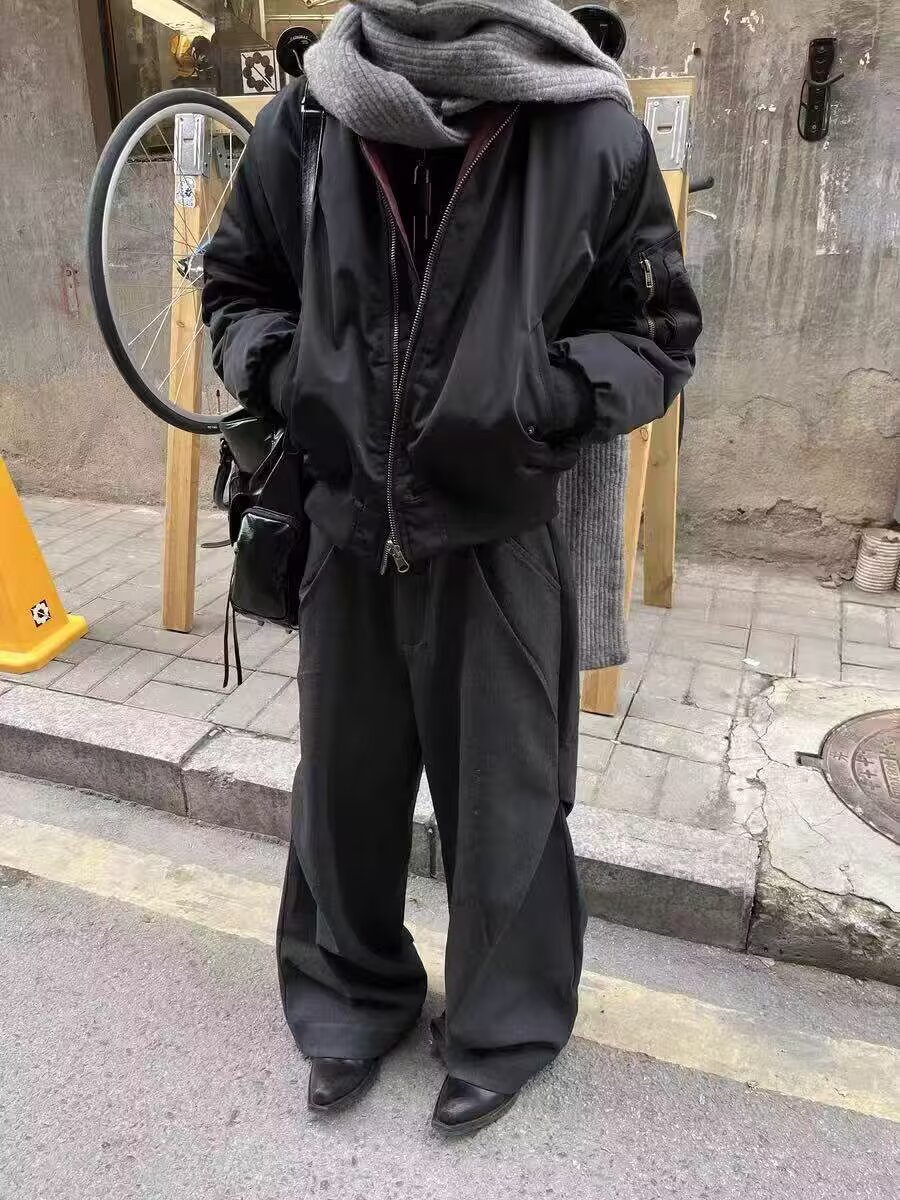 网图美式复古飞行夹克棉服男冬季潮牌休闲假两件棉衣m8241p95,男装夹克,星座204-3