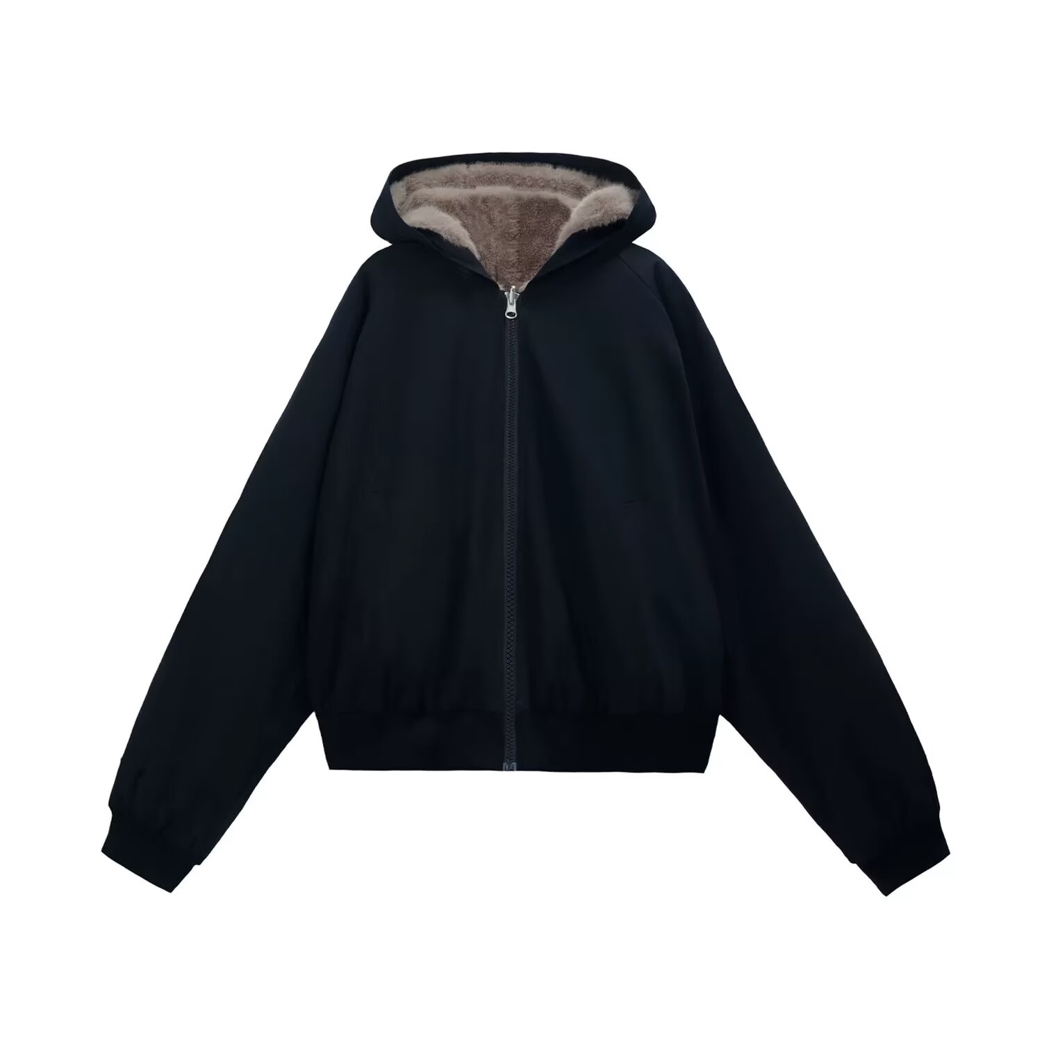 网图仿兔毛双面穿棉服文艺气质简约百搭日系原宿棉衣m282p100,男装棉衣,星座204-3