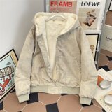 高品水洗棉兔毛绒内里棉衣简约气质保暖文艺慵懒百搭棉服m95p110，男装棉衣，星座204-3