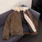 网图美式男女外套秋冬季毛领连帽棉服加厚座山雕皮棉衣m94p115，男装棉衣，星座204-3
