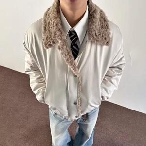 网图高品美式复古翻领棉服男冬季潮牌宽松休闲棉衣外套m280 p90图片