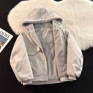 冬季座山雕加绒加厚外套男重磅水洗工装棉服夹克m190 p110图片