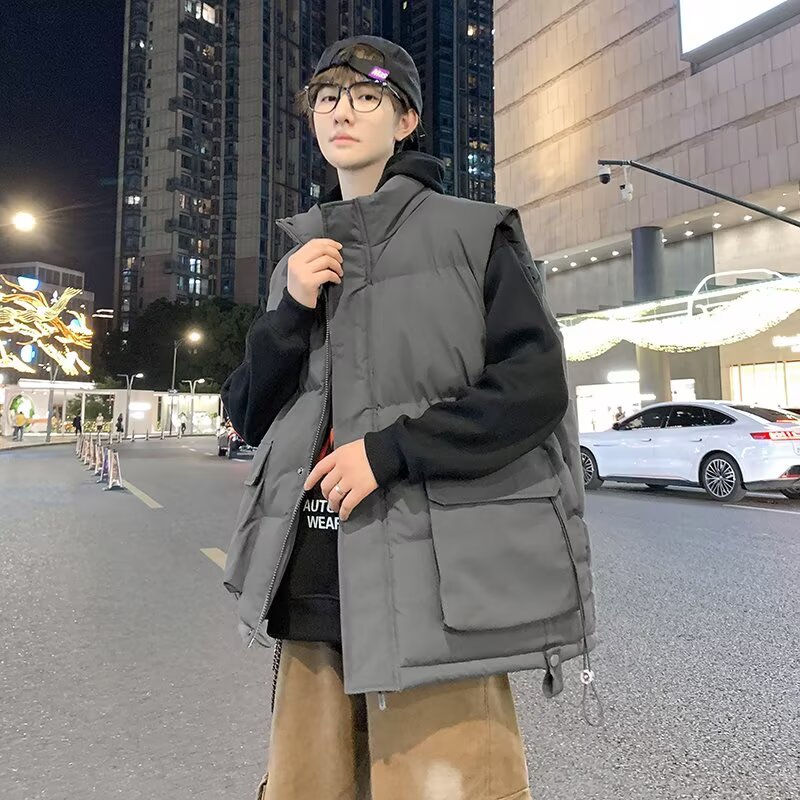 重磅潮流气质原宿ins慵懒马甲百搭简约文艺工装外套mj806p65,男装工装外套,星座204-3