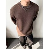 高品慵懒文艺冬季百搭宽松慵懒风圆领针织毛衣男my5807p55，男装针织衫/毛衣，星座204-3