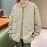 美式复古菱形格棉衣男冬季夹棉加厚情侣外套潮牌m163p65，男装棉衣，星座204-3