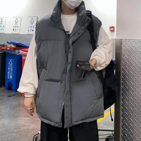 立领棉马甲男冬季加厚保暖棉衣外套宽松棉坎肩潮mj8004p40,男装棉衣,星座204-3
