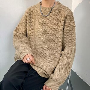 秋冬季套头圆领条纹毛衣男针织衫打底衫潮流线衣外套my064 p48图片