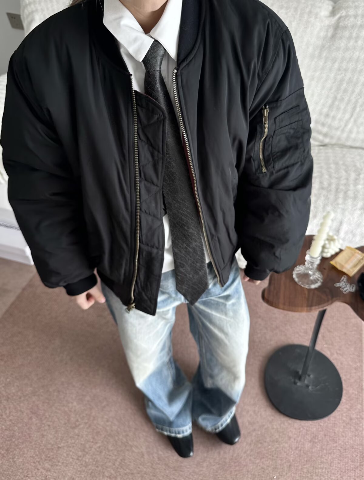 网图美式复古飞行夹克棉服男冬季潮牌休闲假两件棉衣m8241p95,男装夹克,星座204-3