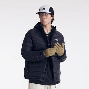 网图 冬季连帽棉服女轻薄保暖外套情侣款排骨棉衣m5610 p65图片