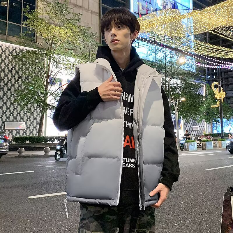 立领棉衣马甲男女冬季渐变色保暖坎肩夹克无袖棉服外套mj802p57,男装夹克,星座204-3