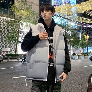 立领棉衣马甲男女冬季渐变色保暖坎肩夹克无袖棉服外套mj802 p57图片