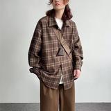 美式复古格子衬衫男春季潮牌宽松休闲衬衣外套cs3009p35，男装衬衫，星座204-3