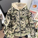 美式迷彩复古座山雕毛领棉服男冬季加厚保暖棉衣外套m26p105，男装棉衣，星座204-3