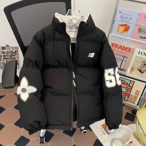 三色棉服男女冬季面包服棉袄子加厚保暖棉衣外套潮m9083 p85图片
