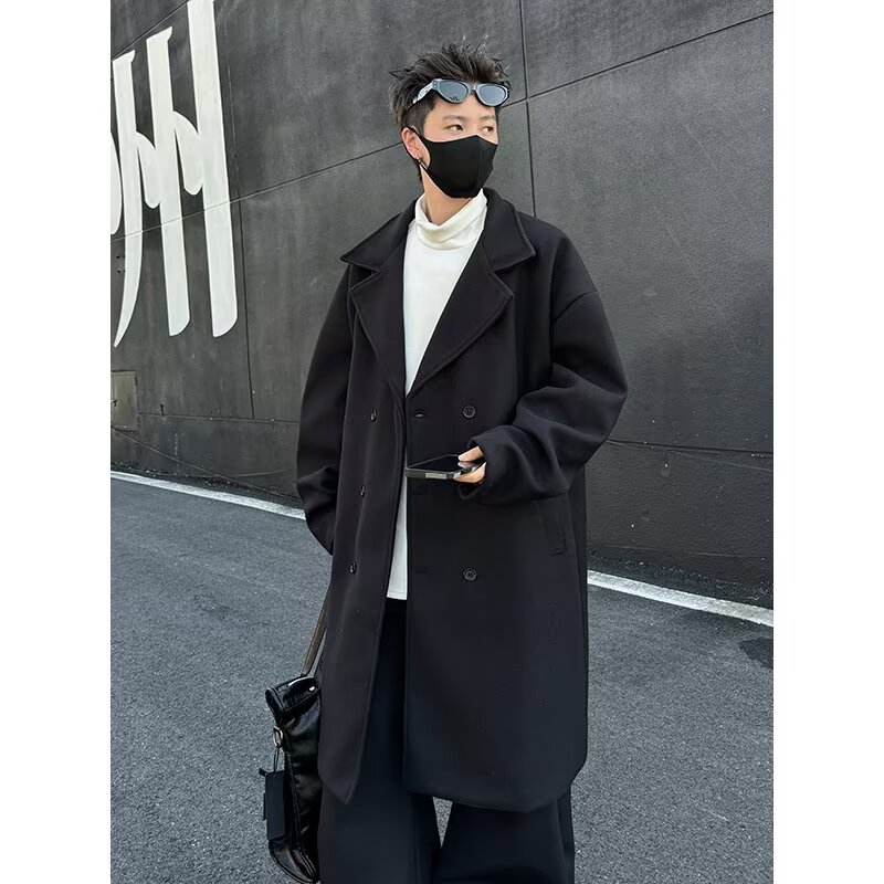 长款风衣外套男秋装宽松系带显瘦大衣流行高级感外套ny617p75，男装风衣，星座204-3