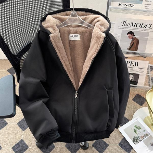 冬季加厚连帽棉衣外套男宽松保暖情侣棉服m9922p100,男装棉衣,星座204-3