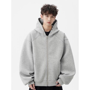 网图 高品重磅卫衣男连帽秋季纯色高街外套潮牌衣服w85 p58图片