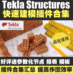 tekla软件插件建模助手自动调图工具集xsteel模板报表节点合集
