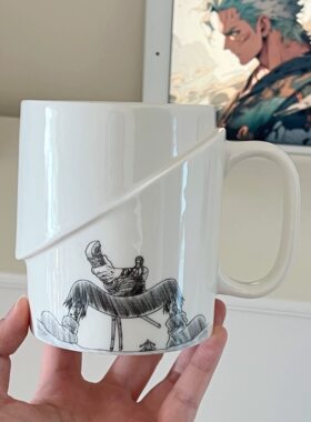 海贼王周边索隆狮子歌歌马克杯大容量陶瓷马克杯卡通动漫水杯日单