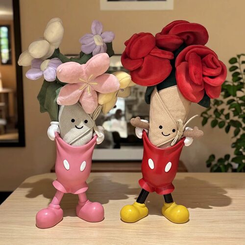 提裤衩米奇提裤子jellycat手捧花玫瑰收纳电视柜装饰品桌面摆件