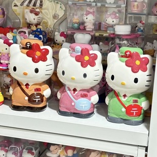 复古日单稀少中古Kitty邮递员猫猫存钱罐摆件装饰公仔女朋友礼物