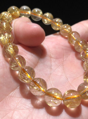 厂家直销天然钛金手串晶体近玻璃体发丝粗顺男女款钛金手链