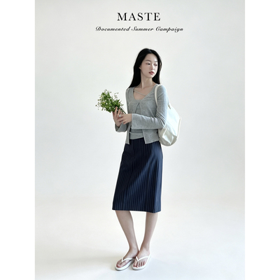 MASTE “Clean girl aesthetic”时髦静奢 简约直筒半身裙 回馈款