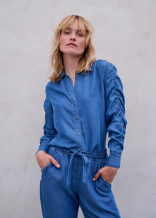 Sandwich_荷兰设计师 春秋高级设计感休闲时尚通勤风牛仔衬衫2045