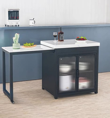 滕喆家用岛台餐桌一体可伸缩吧台