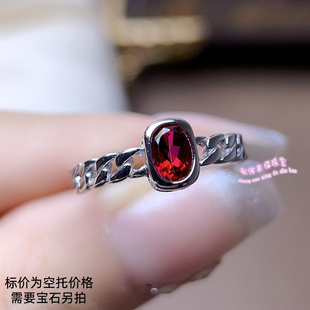 925银戒指空托 椭圆形4*6  5*7MM 女款镶嵌用银戒托空托