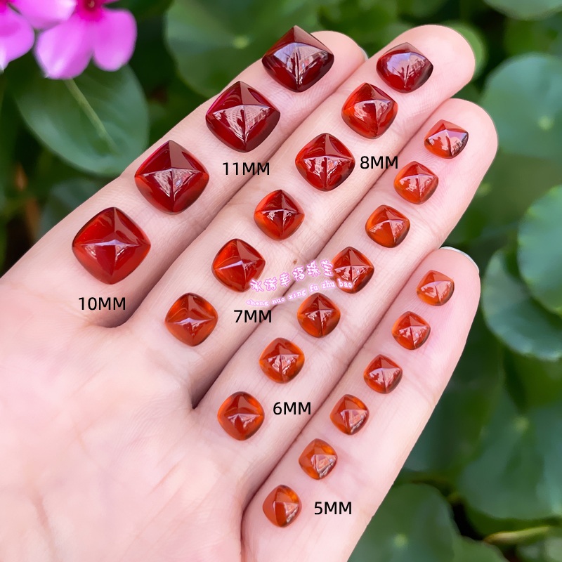 天然天然芬达石榴石裸石戒面