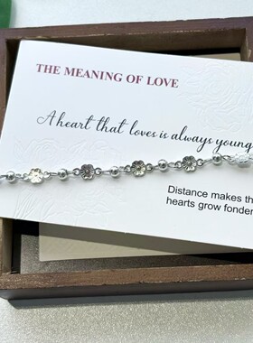 国风桃花蝴蝶手链新款轻奢感小众精致温柔桃之夭夭花朵手链感