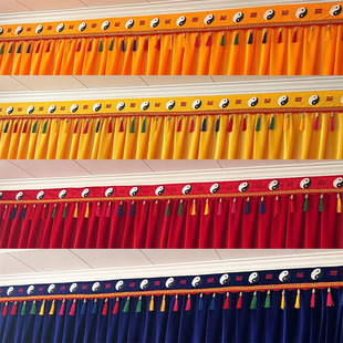 定制太极八卦供案道观道场法会桌围桌布桌裙挡帘背景帘装饰横幅