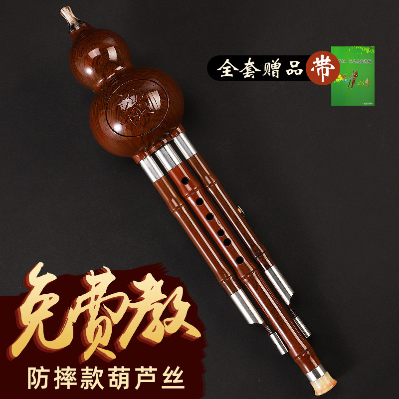 民族魂葫芦丝乐器初学者c调降b调小学生儿童专用七/7孔成人胡芦丝