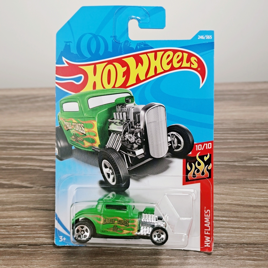 全新风火轮合金车福特绿老爷车1/64汽车模型车复古跑车赛车玩具车